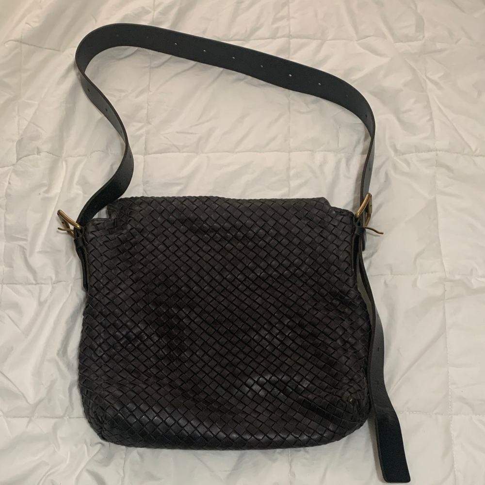 Bottega Veneta Woven Leather Crossbody Bag - Espresso Brown - Picture 8 of 10